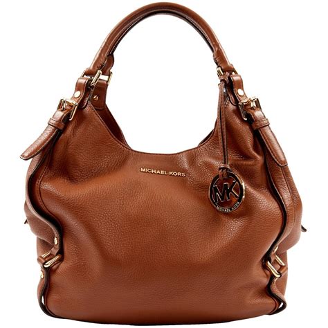 leather michael kors brown|genuine leather Michael Kors purse.